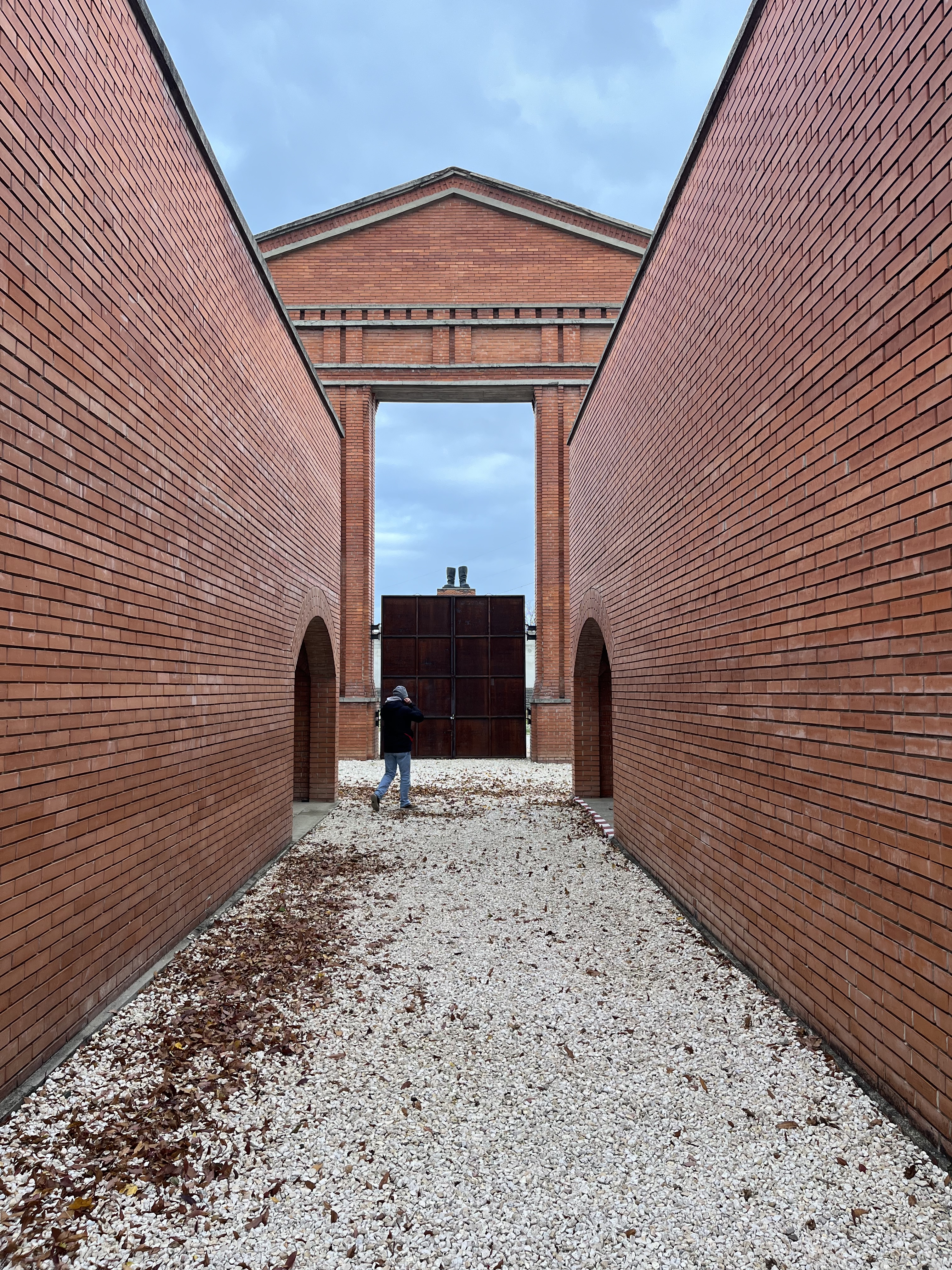 View of Stalin's Boots from inside Statue Park. Author, 2023.